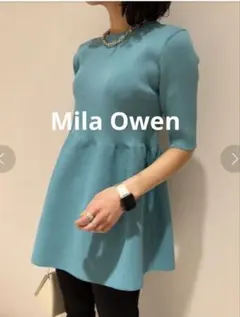 超美品！Mila Owen 構築ペプラムニットチュニック