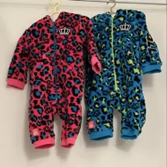 BABYDOLLフリースロンパース2点セット