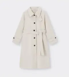 新品GUジーユーコージーメルトンバルマカーンコートXXLナチュラル