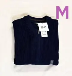 ユニクロCクルーネックフルジップカーディガンMサイズネイビー　新品　UNIQLO