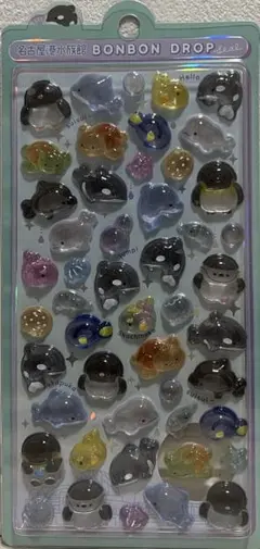 残３ 名古屋港水族館 限定 ボンボンドロップシール