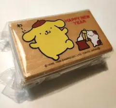 【希少品】ポムポムプリン レトロ スタンプ 木製 1998