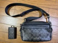 COACH ブラック ショルダーバッグ ＆キーケース