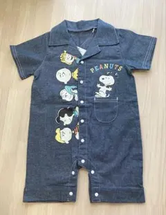 PEANUTS SNOOPY スヌーピー　半袖ロンパース　80cm