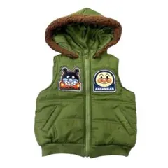 アンパンマン フード付きベスト キッズ ベビー 緑 90cm