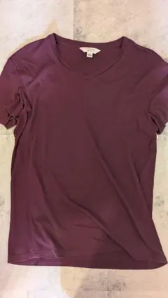 CalvinKleinパープル Vネック 半袖Tシャツのサムネイル