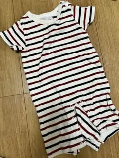 リー　ストライプ 半袖ロンパース