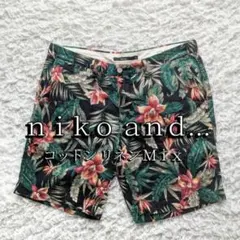 niko and... ニコアンド トロピカル柄 ショートパンツ XL メンズのサムネイル