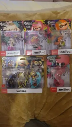 スプラトゥーン　amiibo　ガール　ヒメ　タコ　ネオンピンク　7点