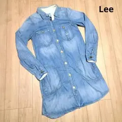 Lee リー デニムシャツワンピース ハウスタグ ロングリー