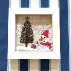 刺繍ハンドメイド「 Xmas silent night 」