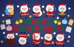 ★壁面飾り 「10人のサンタクロース」冬 11月 12月 幼稚園 保育園 学校★