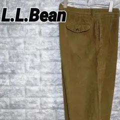 ビッグサイズ L.L.Bean ツータック 太畝 コーデュロイパンツ バギー