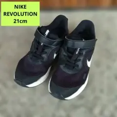 NIKE REVOLUTION スニーカー ブラック ホワイト 21cm 美品