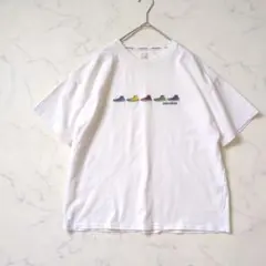 コンバース Tシャツ L 白 刺繍 オールスター スニーカー 綿　コットン