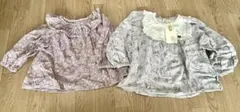 新品　uzu land 女の子 長袖トップス 2枚セット 花柄 フリル