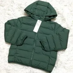 【新品】ユニクロ キッズ パフテック ウォッシャブルパーカ 120 緑