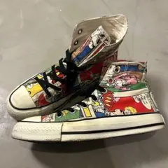 レア✨ コンバース ハイカットスニーカー アメコミ 総柄 キャンバス 日本製