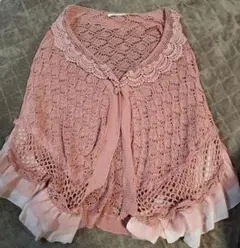 axes femme アクシーズファム ボレロ ピンク カーディガン M