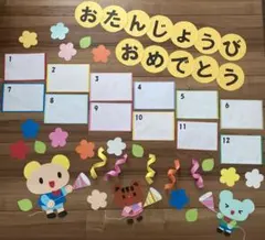 お誕生日表　壁面　保育AI