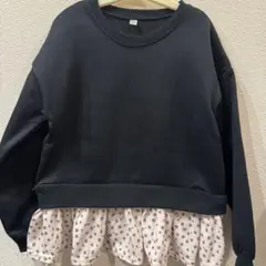 裏起毛　長袖　トレーナー　チュニック 女の子　130センチ