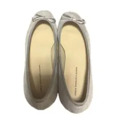 URBAN RESEARCH DOORSのスエードスクエアバレエシューズ　グレーのサムネイル