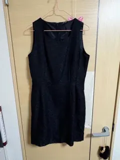 黒 レース花柄　ワンピース