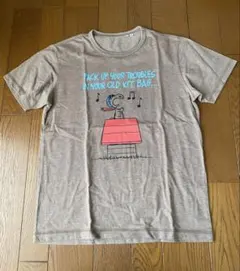 UNIQLO スヌーピー Tシャツ ブラウン レディース M