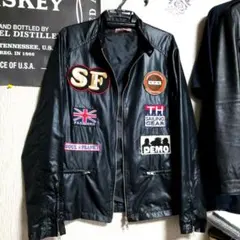 00s ワッペン ナイロンジャケット 平成 y2k グランジ ロック Mサイズ