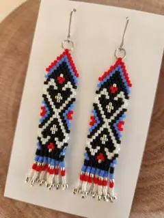 No.360　ハート柄デリカビーズピアス