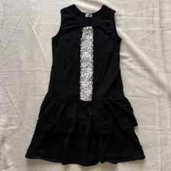 クラウンバンビCROWNBANBYノースリーブワンピース　黒　160cmのサムネイル