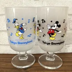 未使用　東京ディズニーランド　グラスセット　2点　ミッキーマウス、ドナルドダック