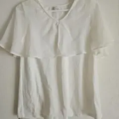 earth music&ecology フリル付き半袖Tシャツ