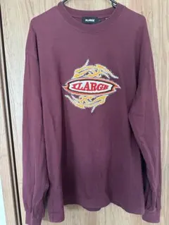 XLARGE バーガンディ ロングTシャツ L