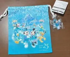 東京ディズニーリゾート 25周年 巾着 新品未使用　タグ付きのサムネイル