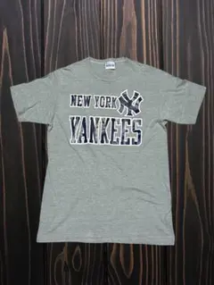 90s USA製 Hanes Yankees MLB NY シングルTシャツ L