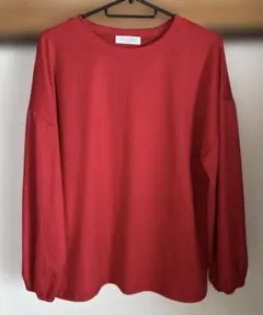 レディース 長袖ドロップショルダーTシャツ