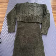 再値下げ　アプワイザーリッシェ セットアップ ロングスカート ニット 長袖