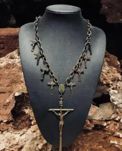 ★1点物★ジャンポールゴルチエ★9クロスカルマアンティークネックレス