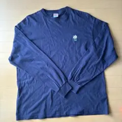 (UnitedAthle)フラワー ロングスリーブTシャツ ネイビー