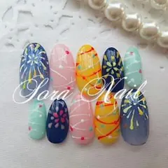 花火☆夏☆ジェルネイル