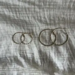 ゴールドフープピアスセット