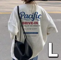 新品未使用 Pacific DRIVE-IN ロゴ Tシャツ L ライトグレー