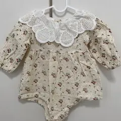 mikistory レース襟ロンパース