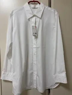 新品 ユニクロ コットンシャツ L 白