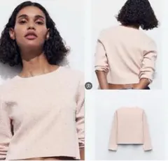 【ZARA】ビーズ ニットトップス 春ニット