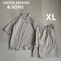 ユナイテッドアローズ &SONS ライト ナイロン セットアップ XL ベージュのサムネイル