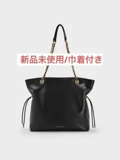 Duo ドゥオ ブレードチェーンハンドルホーボーバッグ - ブラック