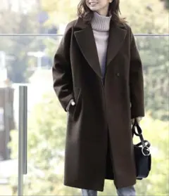 Demi-Luxe BEAMS チェスターコート　ウールコート　ブラウン　36