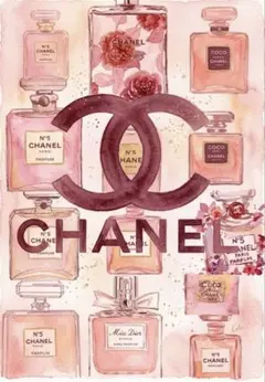 CHANELモチーフアート＋ブラックフレーム(A3サイズ) - メルカリ